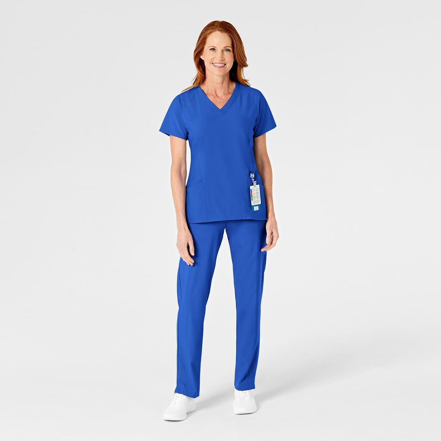 imageWonderWink womens Womens Flat Front Cargo Scrub PantRoyal