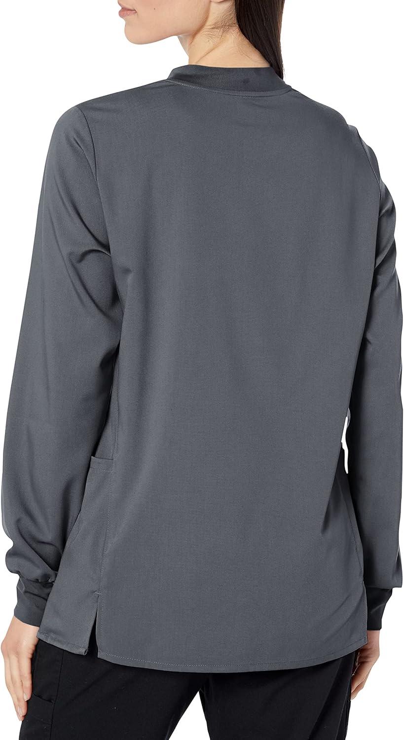 imageWonderWink womens Womens Snap Front Warmup JacketPewter
