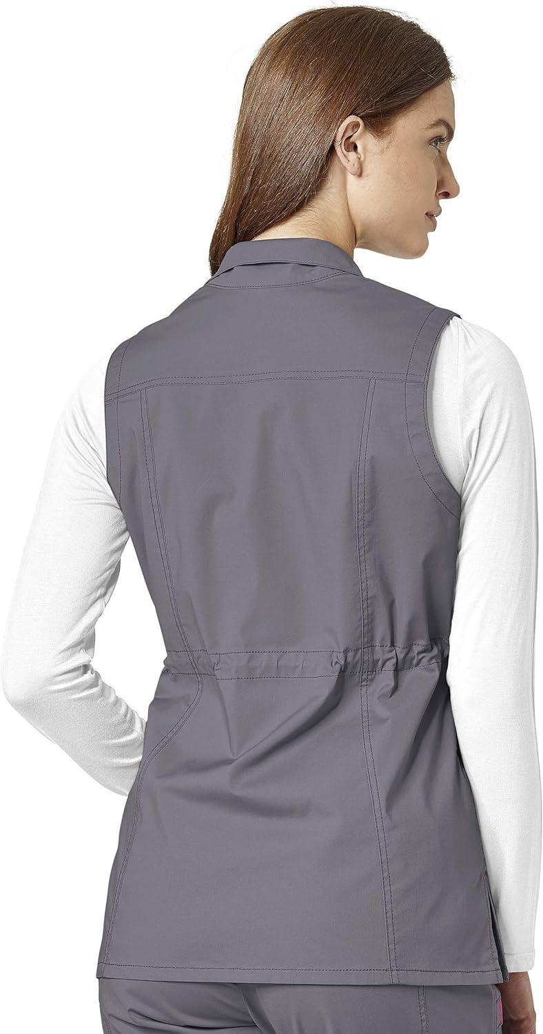 imageWonderWink womens Womens Utility Zip Front Fashion VestVestPewter