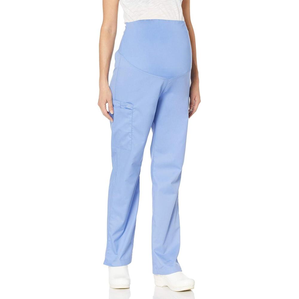 imageWink WonderWORK Scrubs for Maternity Cargo Scrub PantsCeil Blue