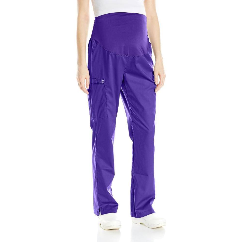 imageWink WonderWORK Scrubs for Maternity Cargo Scrub PantsGrape
