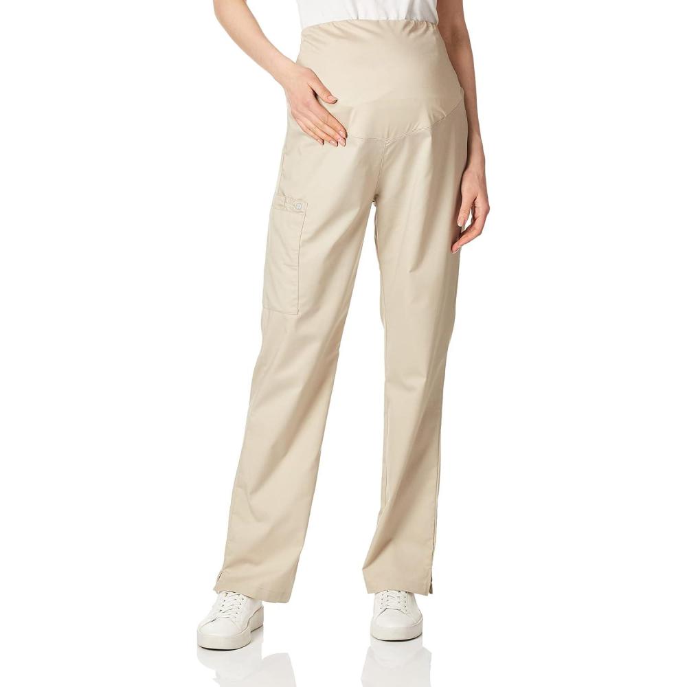 imageWink WonderWORK Scrubs for Maternity Cargo Scrub PantsKhaki