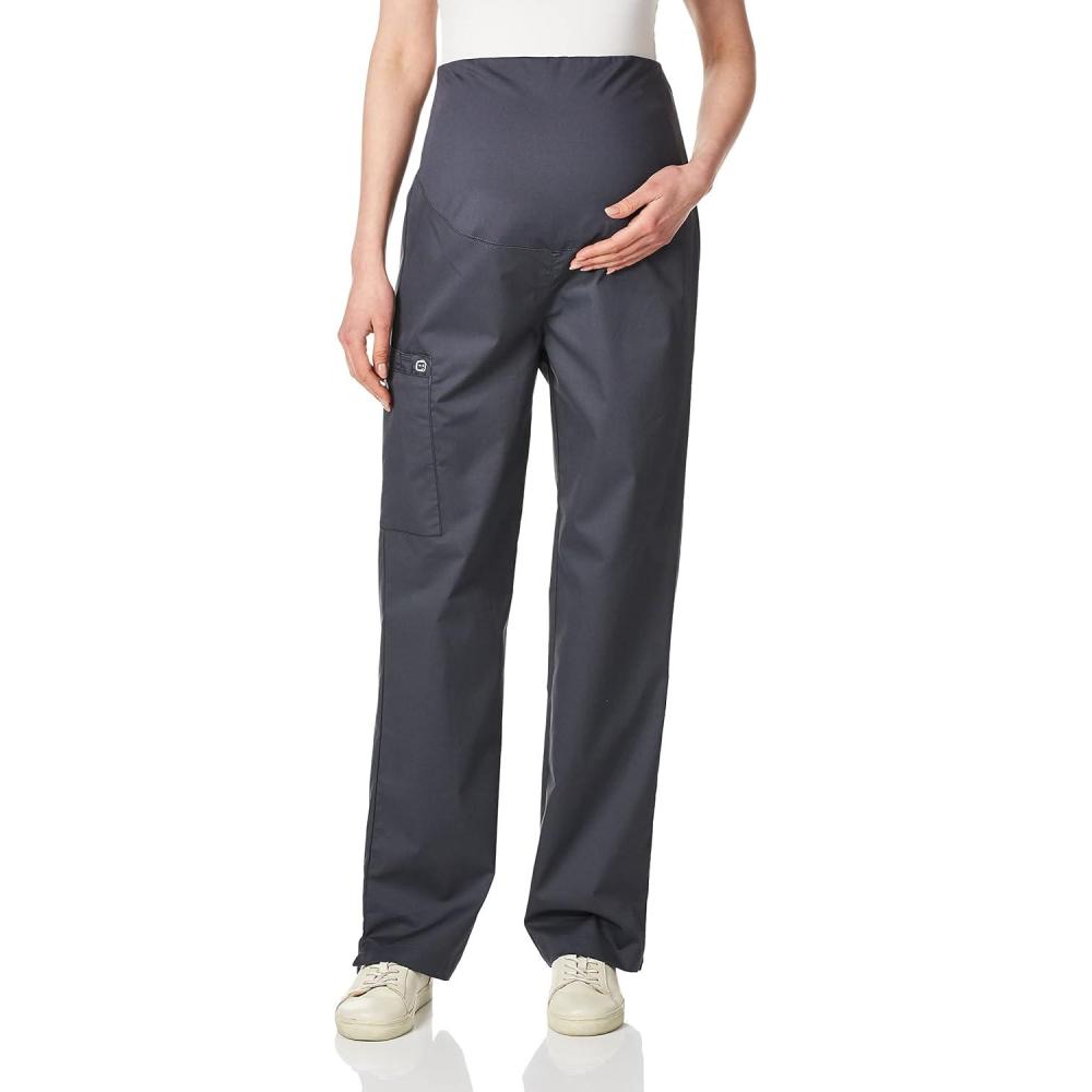 imageWink WonderWORK Scrubs for Maternity Cargo Scrub PantsPewter