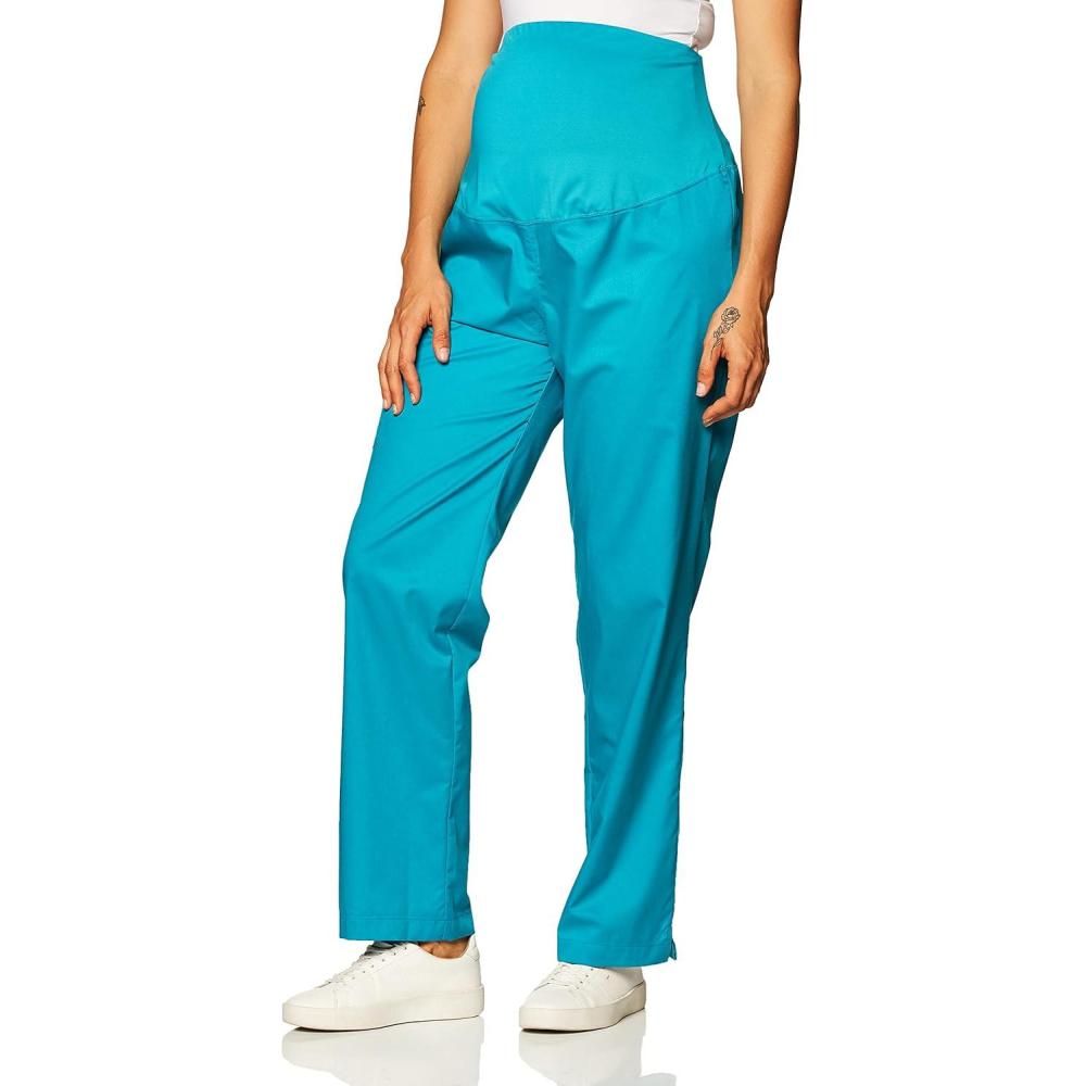 imageWink WonderWORK Scrubs for Maternity Cargo Scrub PantsTeal Blue