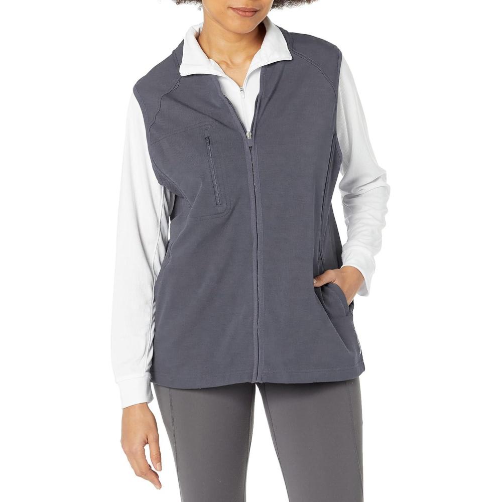 imageWonderWink Womens Fleece Full Zip VestPewter