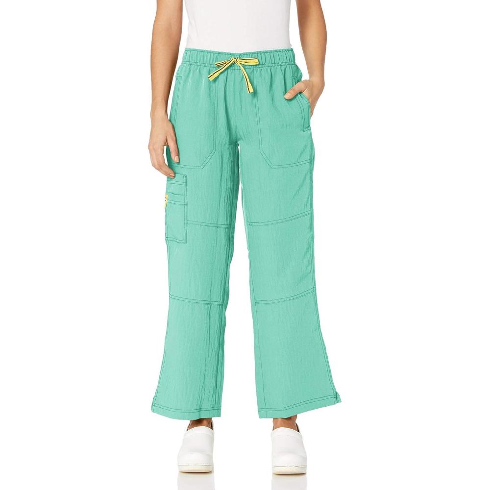 imageWonderWink Womens Four Stretch Cargo Scrub PantAruba Blue