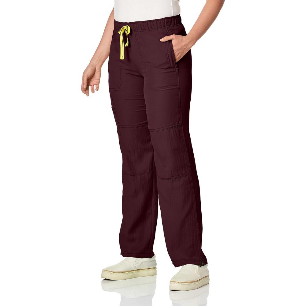 imageWonderWink Womens Four Stretch Cargo Scrub PantCocoa