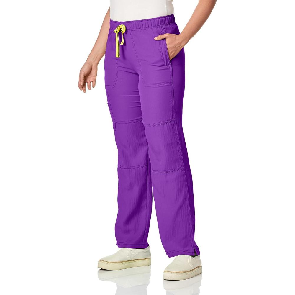 imageWonderWink Womens Four Stretch Cargo Scrub PantViolet