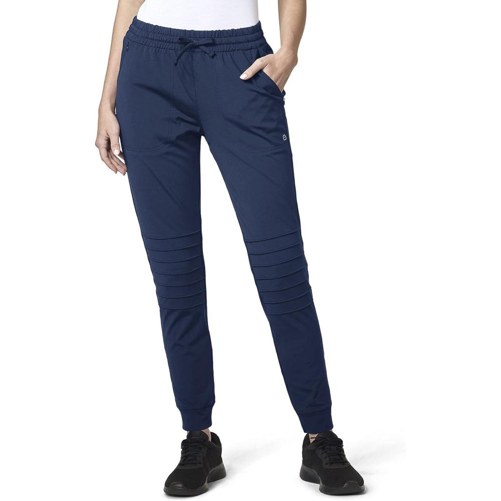 imageWonderWink Womens Moto Jogger Scrub PantNavy