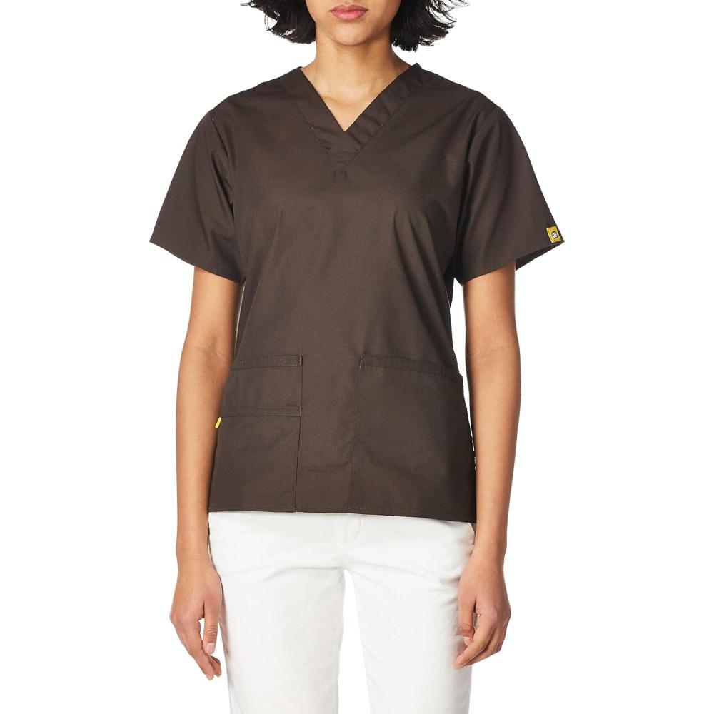 imageWonderWink Womens Origins Bravo Scrub TopChocolate