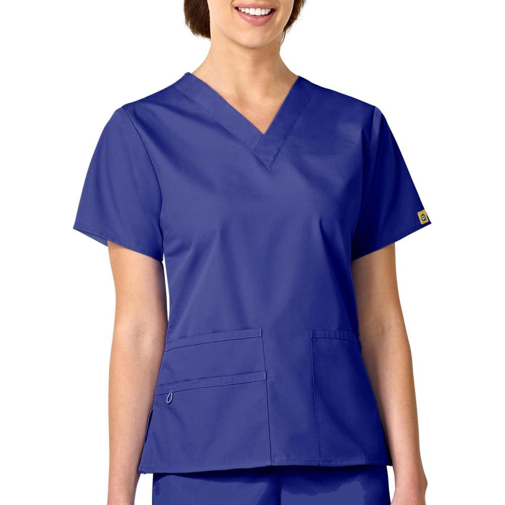 imageWonderWink Womens Origins Bravo Scrub TopGalaxy Blue