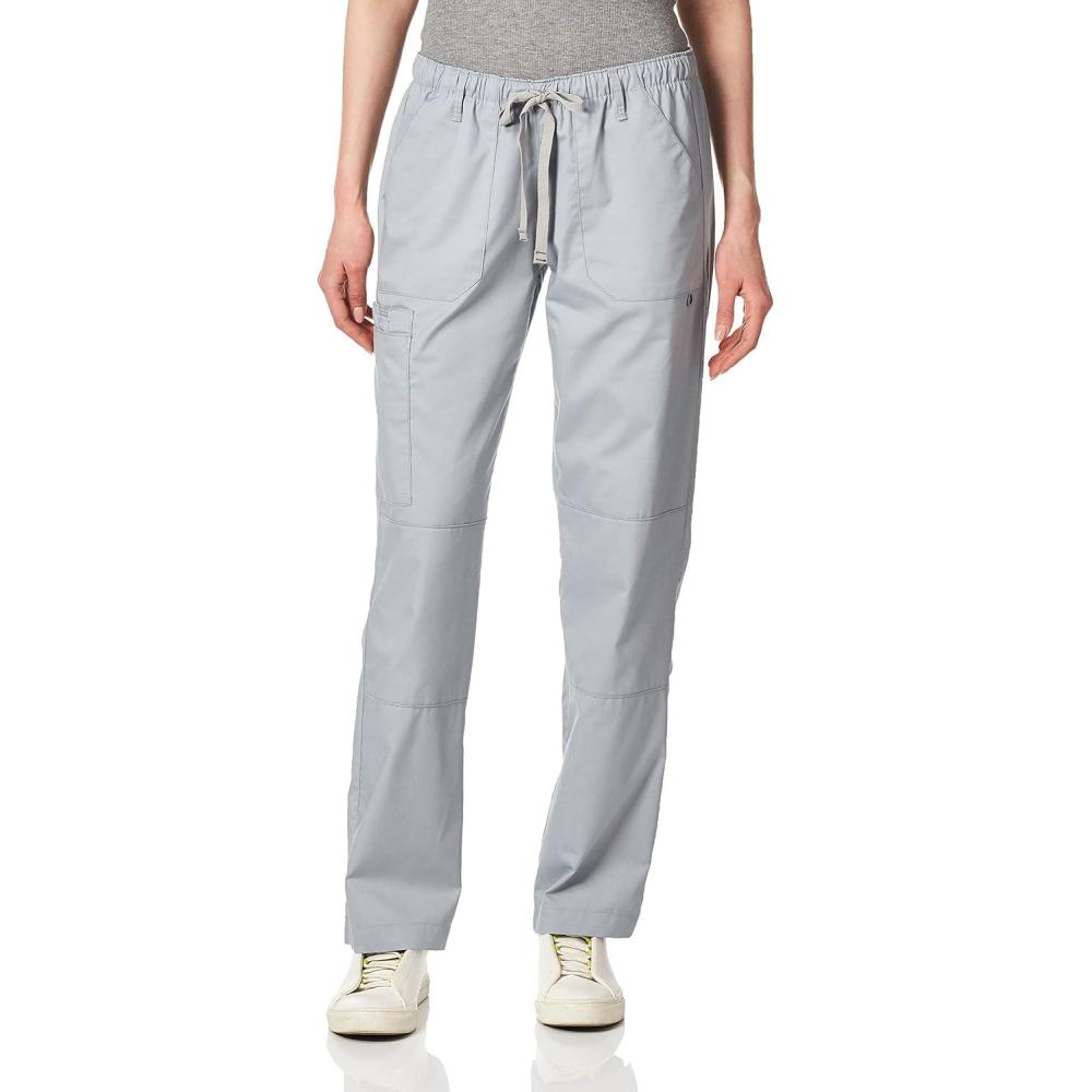 imageWonderWink Womens PetitePlusSize Wonderwork Straight Leg Cargo Scrub PantGrey