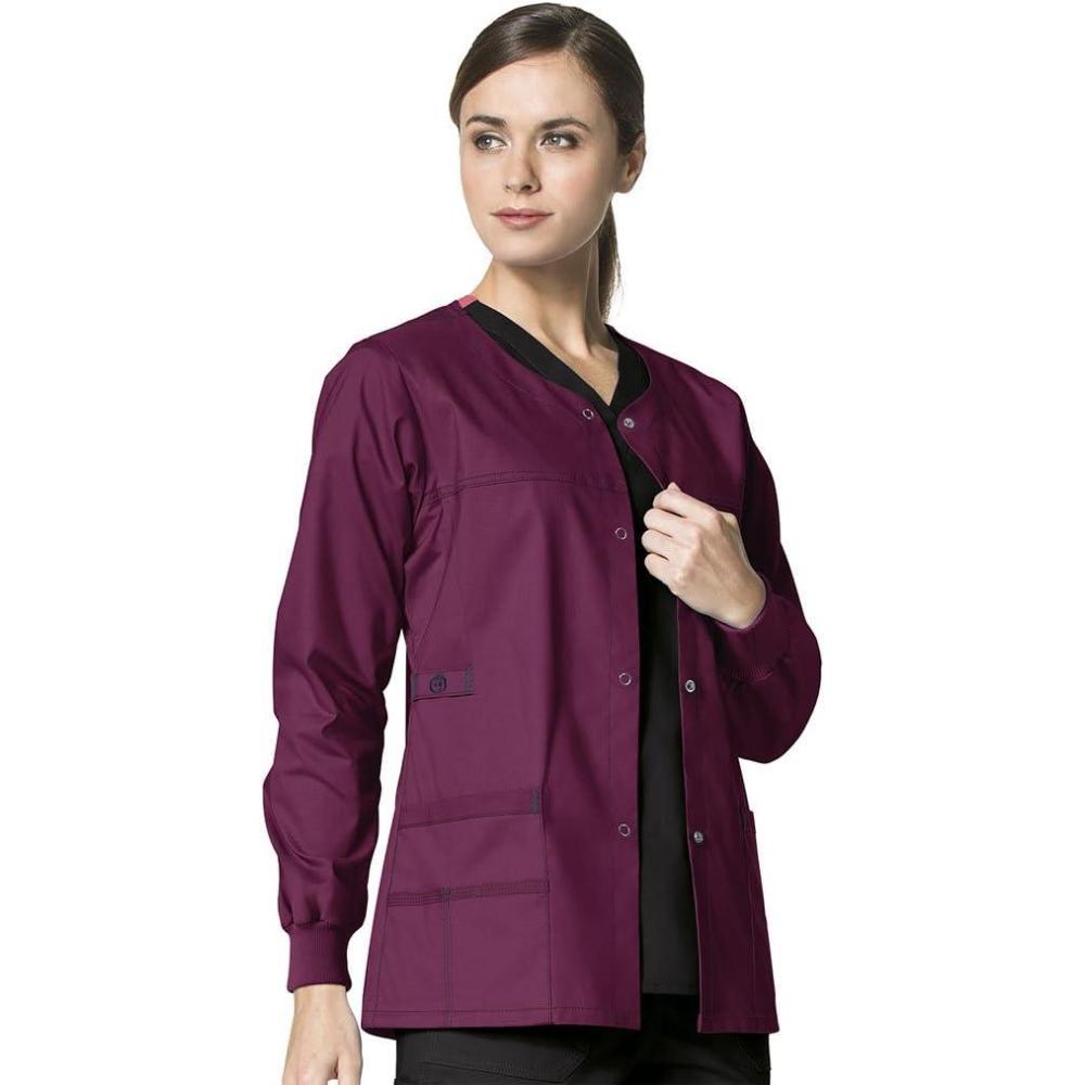 imageWonderWink Womens Wonderflex Constance Snap Scrub JacketWine