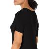 Layers Women’s Silky Knit Short Sleeve Tee(Black)