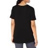 Layers Women’s Silky Knit Short Sleeve Tee(Black)