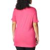 Layers Women’s Silky Knit Short Sleeve Tee(Hot Pink)