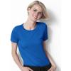 Layers Women’s Silky Knit Short Sleeve Tee(Malibu Blue)