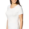 Layers Women’s Silky Knit Short Sleeve Tee(White)