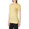 Layers Women’s Silky Knit Short Sleeve Tee(Yellow)