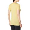 Layers Women’s Silky Knit Short Sleeve Tee(Yellow)