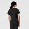Wink Scrubs for Women, W123, Classic V-Neck Tops with 2 Pockets(Black)