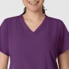 Wink Scrubs for Women, W123, Classic V-Neck Tops with 2 Pockets(Eggplant)