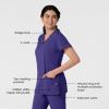 Wink Scrubs for Women, W123, Classic V-Neck Tops with 2 Pockets(Grape)