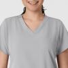 Wink Scrubs for Women, W123, Classic V-Neck Tops with 2 Pockets(Grey)