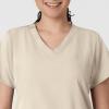 Wink Scrubs for Women, W123, Classic V-Neck Tops with 2 Pockets(Khaki)