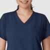 Wink Scrubs for Women, W123, Classic V-Neck Tops with 2 Pockets(Navy)