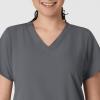 Wink Scrubs for Women, W123, Classic V-Neck Tops with 2 Pockets(Pewter)