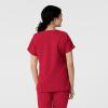 Wink Scrubs for Women, W123, Classic V-Neck Tops with 2 Pockets(Red)