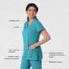 Wink Scrubs for Women, W123, Classic V-Neck Tops with 2 Pockets(Teal Blue)