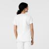 Wink Scrubs for Women, W123, Classic V-Neck Tops with 2 Pockets(White)