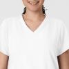 Wink Scrubs for Women, W123, Classic V-Neck Tops with 2 Pockets(White)