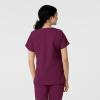 Wink Scrubs for Women, W123, Classic V-Neck Tops with 2 Pockets(Wine)
