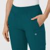 Women’s Comfort Waist Cargo Jogger Scrub Pant, Red, S(Caribbean Blue)
