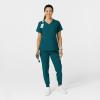 Women’s Comfort Waist Cargo Jogger Scrub Pant, Red, S(Caribbean Blue)