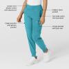 Women’s Comfort Waist Cargo Jogger Scrub Pant, Red, S(Teal Blue)