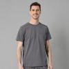 WonderWink Mens Men’s Moto Knit Crew Neck Top(Pewter Heather)