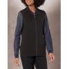 WonderWink Womens Fleece Full Zip Vest(Black)