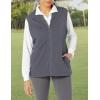 WonderWink Womens Fleece Full Zip Vest(Pewter)