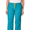 WonderWink Womens Four Stretch Cargo Scrub Pant(Real Teal)