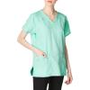 WonderWink Women’s Four Stretch Sporty V-Neck Scrub Top – XS-3XL, 3 Pockets, Eye Protection, Meets ANSI Z87.1(Pack of 1)(Aruba Blue)