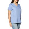 WonderWink Women’s Four Stretch Sporty V-Neck Scrub Top – XS-3XL, 3 Pockets, Eye Protection, Meets ANSI Z87.1(Pack of 1)(Ceil Blue)
