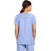 WonderWink Women’s Four Stretch Sporty V-Neck Scrub Top – XS-3XL, 3 Pockets, Eye Protection, Meets ANSI Z87.1(Pack of 1)(Ceil Blue)