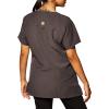 WonderWink Women’s Four Stretch Sporty V-Neck Scrub Top – XS-3XL, 3 Pockets, Eye Protection, Meets ANSI Z87.1(Pack of 1)(Pewter)