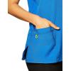 WonderWink Women’s Four Stretch Sporty V-Neck Scrub Top – XS-3XL, 3 Pockets, Eye Protection, Meets ANSI Z87.1(Pack of 1)(Royal)