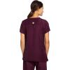 WonderWink Women’s Four Stretch Sporty V-Neck Scrub Top – XS-3XL, 3 Pockets, Eye Protection, Meets ANSI Z87.1(Pack of 1)(Wine)
