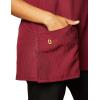 WonderWink Women’s Four Stretch Sporty V-Neck Scrub Top – XS-3XL, 3 Pockets, Eye Protection, Meets ANSI Z87.1(Pack of 1)(Wine)